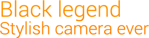 black legend stylish camera