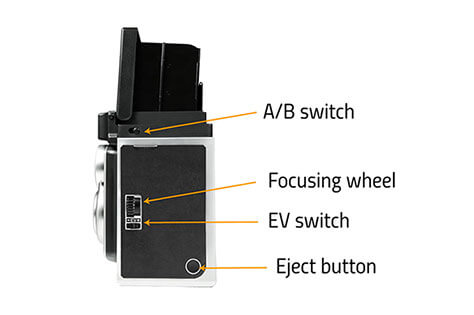 TL70 equipped the A/B mode, focusing wheel, EV switch and eject button.