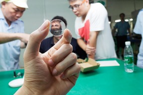 Testing the lens and plastic parts